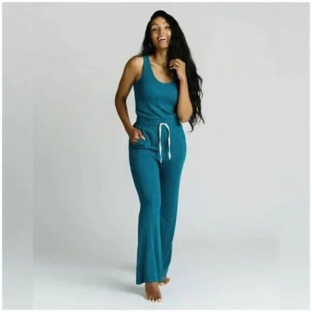 ZYIA Active Women's Daphne Jumpsuit Romper in Aegean Blue